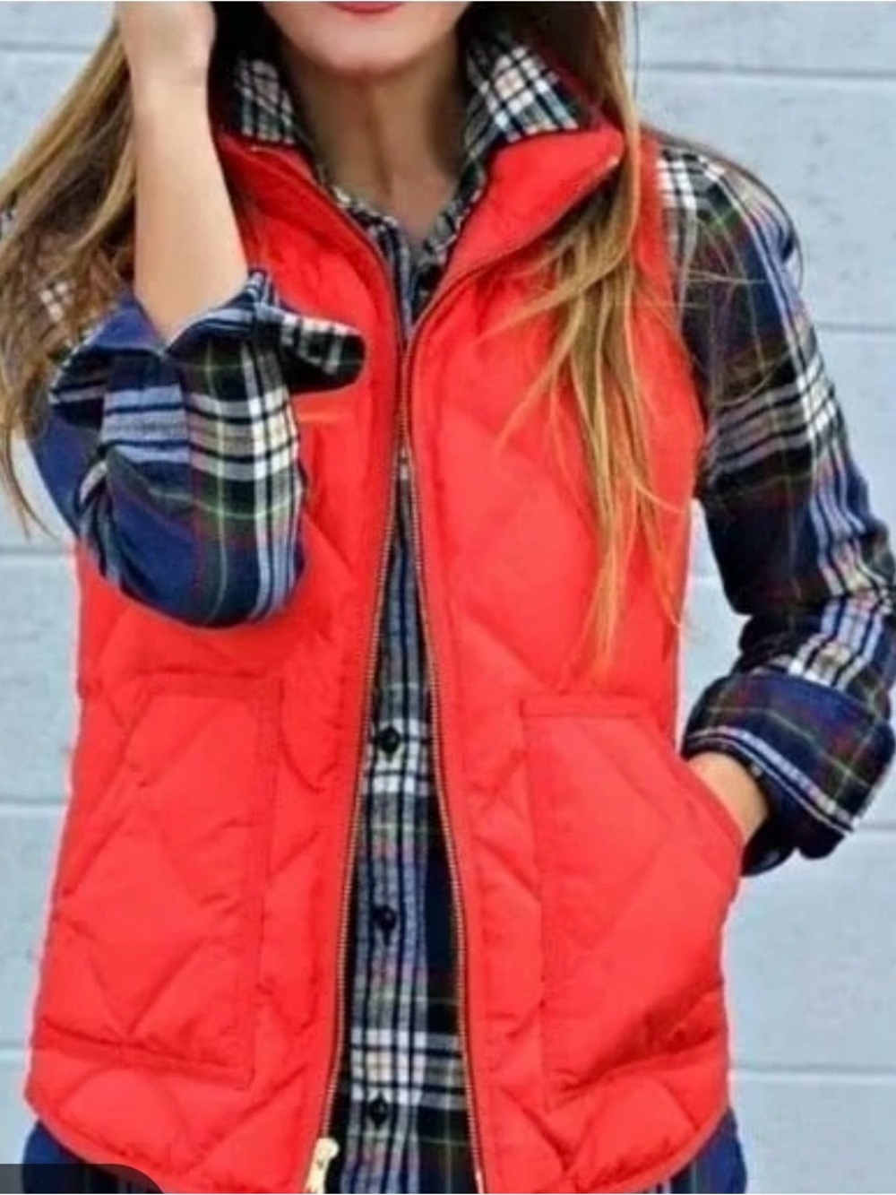 J. Crew Bright Quilted Puffer Vest, XXS